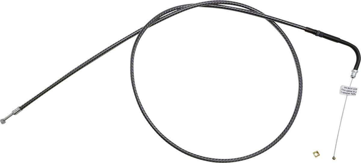 732110 - Magnum Shielding KarbonFibr Braided Throttle/Idle Cable For Harley Davidson FLD 1690 2012-2013 126 cm (49-5/8") - Carbon Fiber/Silver