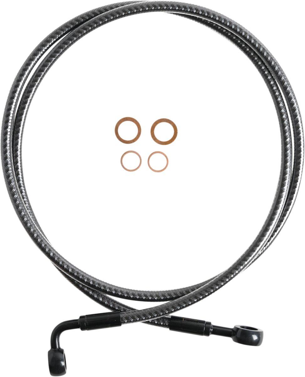 76450SW - Magnum Shielding KarbonFibr EZ-Align Brake Hose For Harley Davidson FXDWG 1584 2007 127 cm (50") - Carbon Fiber/KARBONFIBR/Silver