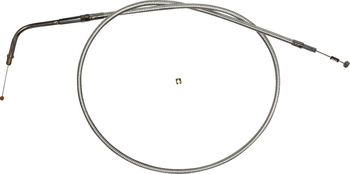 34366 - Magnum Shielding Sterling Chromite II Throttle Cable For Harley Davidson XL 1200 C 2007-2020 91.5 cm (36") - Chrome/Clear-Coated