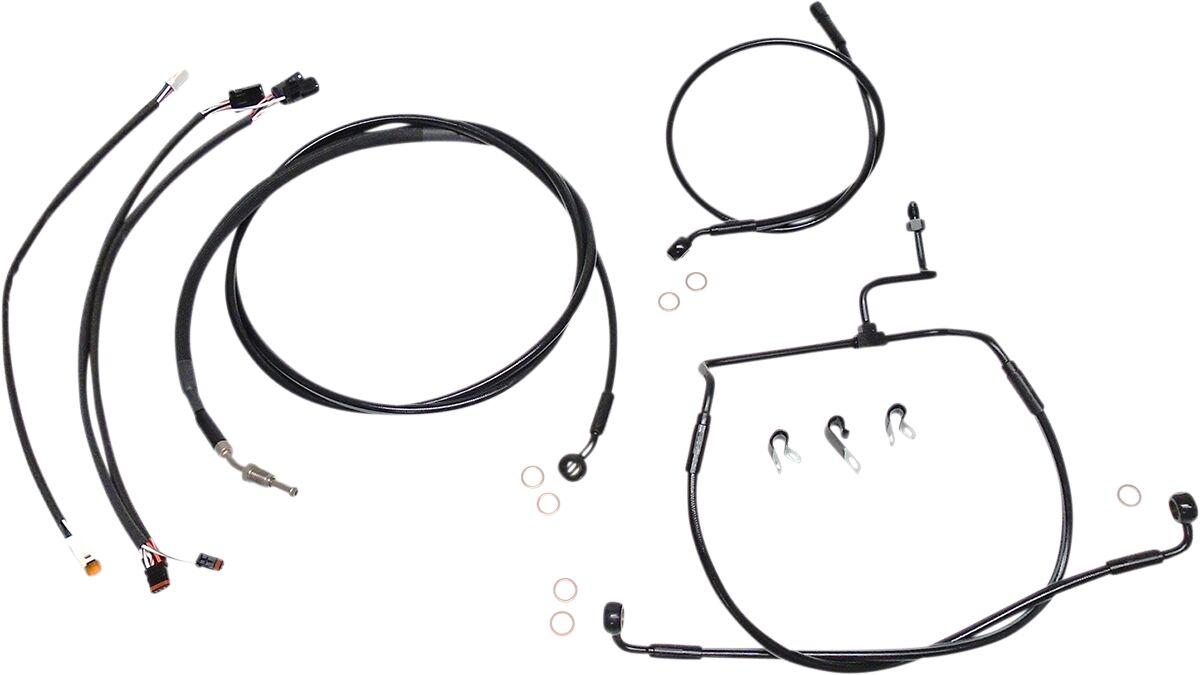 486831 - Magnum Shielding XR Handlebar Cable Install Kit For Harley Davidson FLHX 1750 30.5 - 35.5cm (12" - 14") - Black