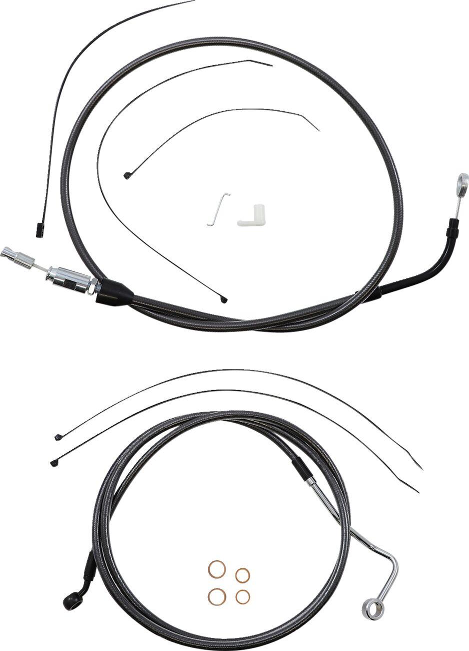4871174 - Magnum Shielding Pearl Designer Handlebar Cable Install Kit For Harley Davidson FLH 1868 2021 25.5cm (10") - Black
