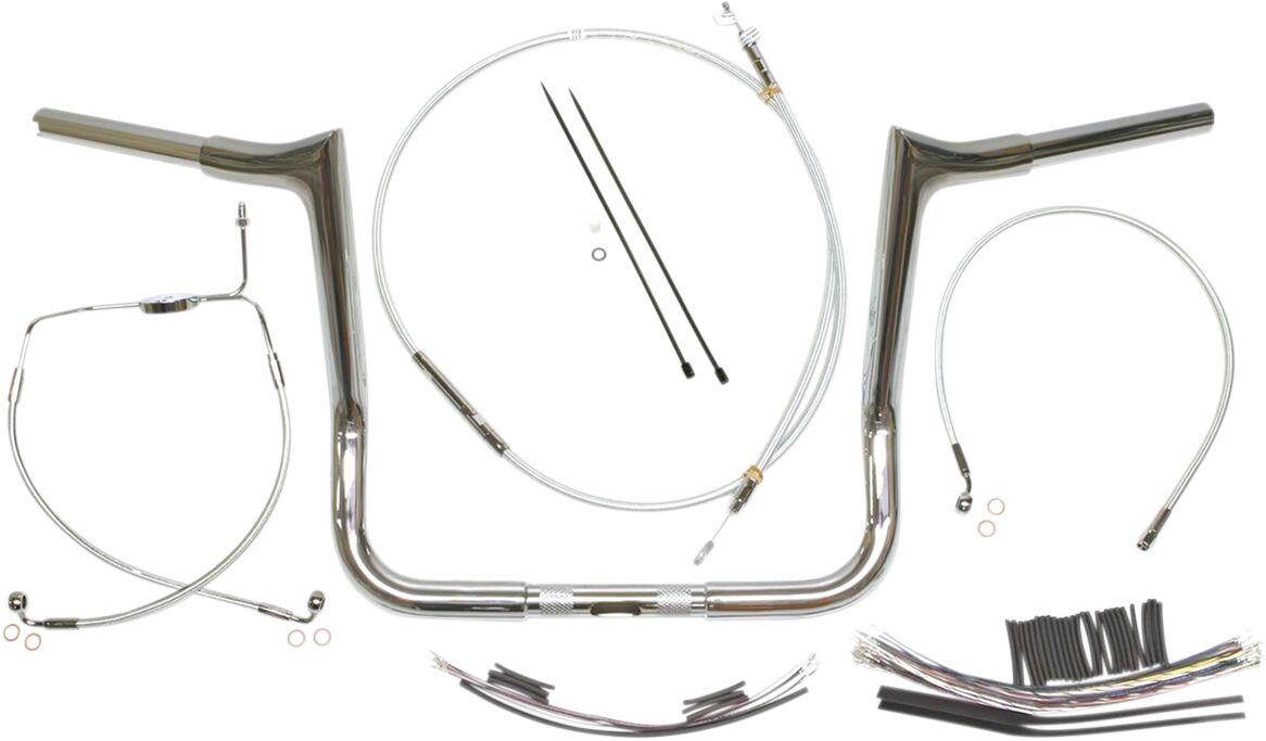 38830-412 - Magnum Shielding 1-1/4" Viking Handlebar Installation Kit For Harley Davidson FLHT 1584 2008 30.5 cm (12") - Chrome