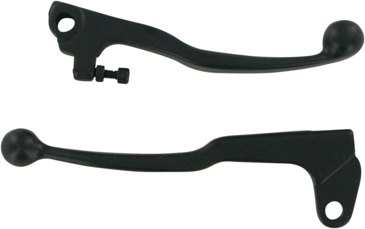 57420-27000 - Parts Unlimited Shorty Power Brake & Clutch Lever Set For For Suzuki DR250 1990-1993 - Black