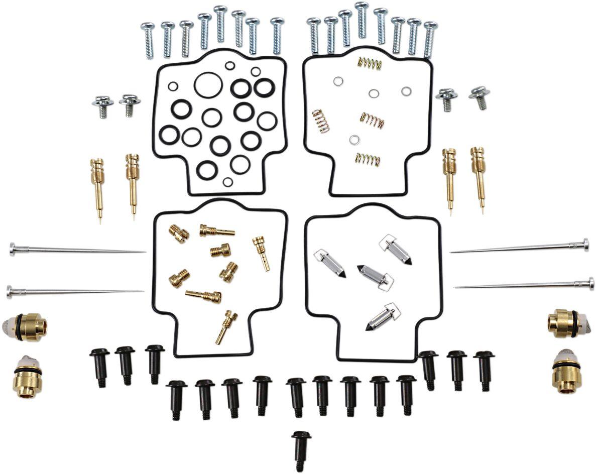 26-1763 - Parts Unlimited Carburettor Repair Kit For Kawasaki ZX-9 R 2002-2003 - Black/Gold/Silver