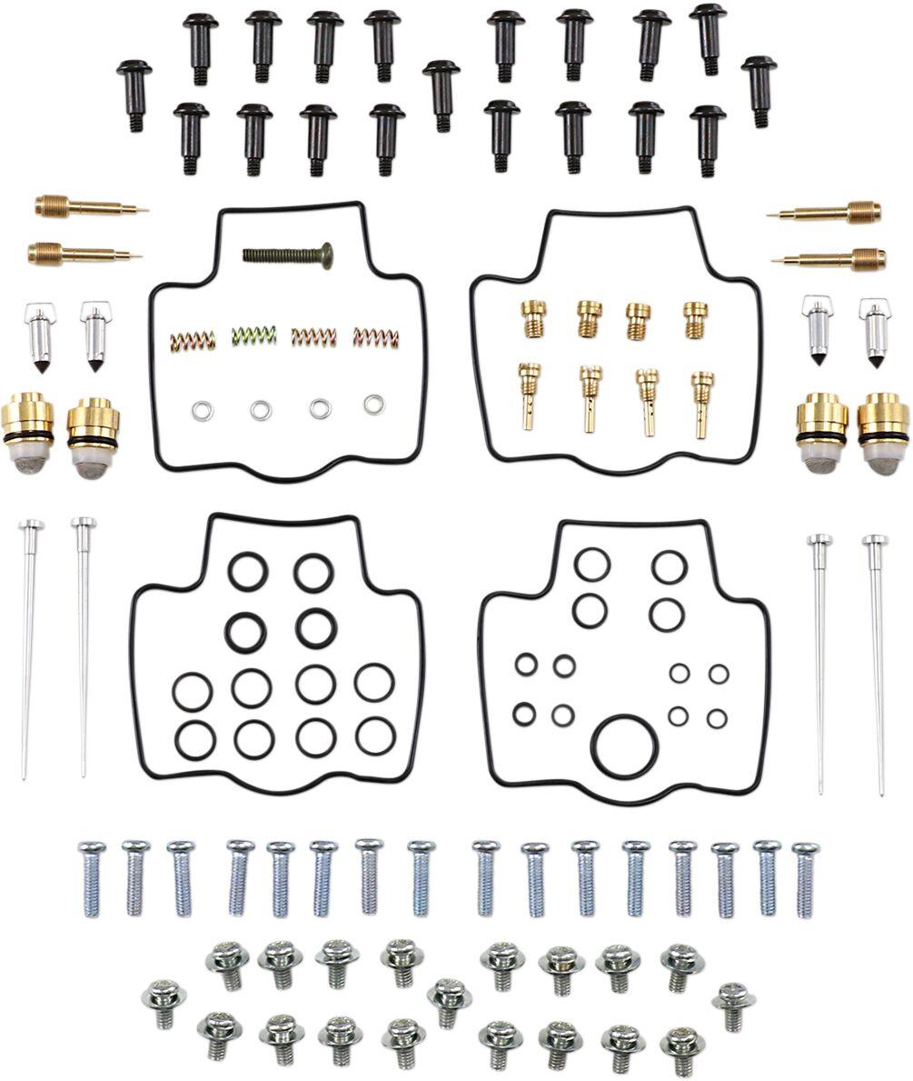 26-1697 - Parts Unlimited Carburettor Repair Kit For Kawasaki ZX-9 R 1998-1999 - Black/Gold/Silver