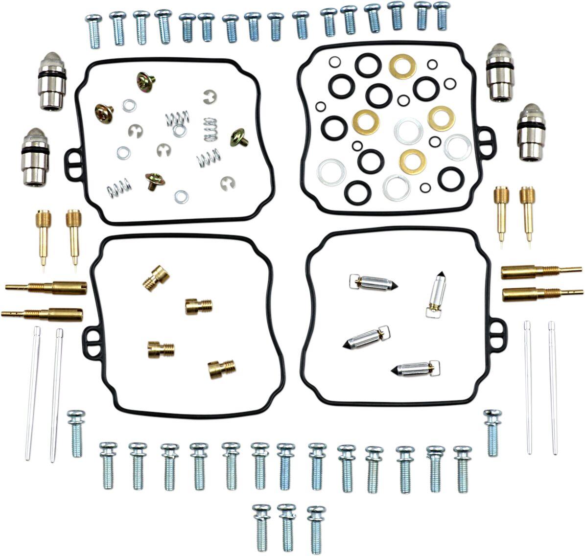 26-1641 - Parts Unlimited Carburettor Repair Kit For Yamaha XVZ 1300 A 1996-1999 - Black/Gold/Silver