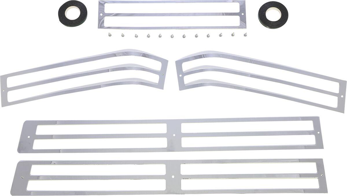 45-8918-BC9 - Parts Unlimited Saddlebag Lens Grille Set For Honda GL 1200 D 1988 - Chrome