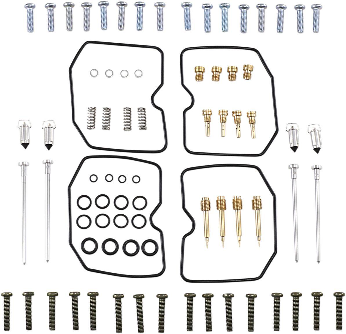 26-1648 - Parts Unlimited Carburettor Repair Kit For Kawasaki ZR-7 2000-2004 - Black/Gold/Silver