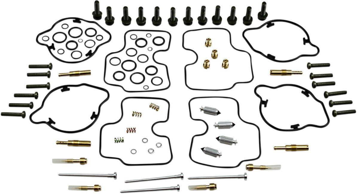 26-1688 - Parts Unlimited Carburettor Repair Kit For Honda CB600F 2004-2006 - Black/Gold/Silver