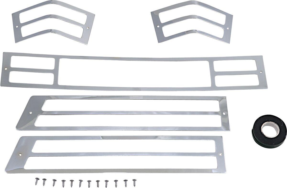 45-8917-BC9 - Parts Unlimited Tourbox Light Grille Set For Honda GL 1200 D 1988 - Chrome