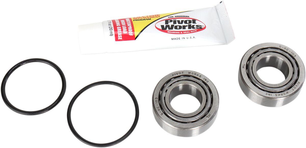 PWSSK-T02-000 - Pivot Works Steering Stem Bearing Kit For KTM SX105 2004-2010 - Black/Chrome