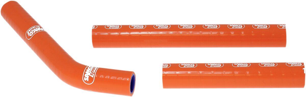 KTM-17-OR - Samco Radiator Hose Kit For KTM SX125 2007-2010 - Orange