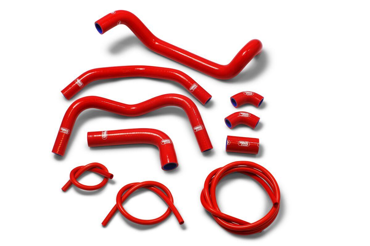 DUC-37-RD - Samco Radiator Hose Kit For Ducati MultiStrada V4 1200 2021-2023 - Red