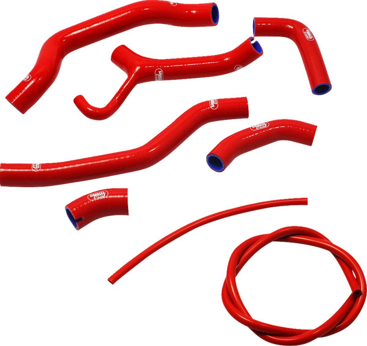 DUC-36-RD - Samco Radiator Hose Kit For Ducati Desert X 950 2022-2024 - Red