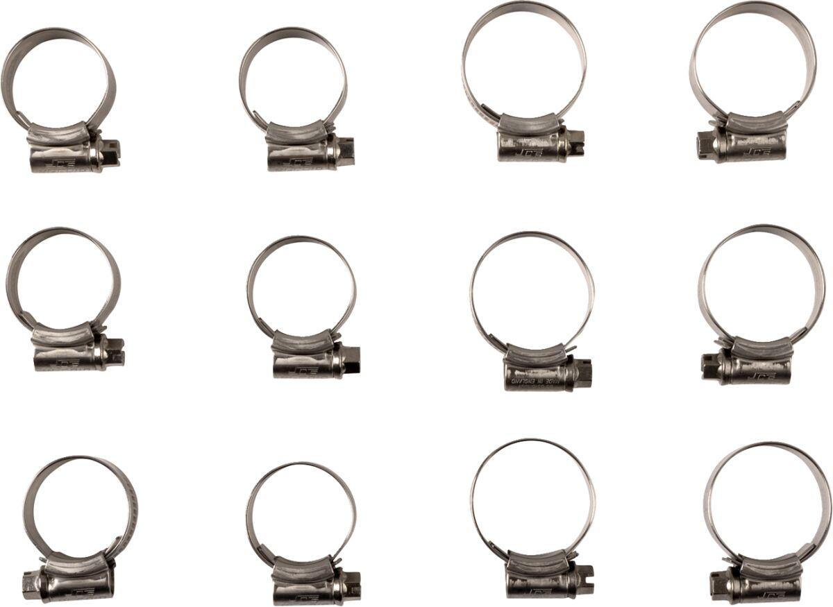 CK KAW-103 - Samco Radiator Hose Clamp Kit For Kawasaki KX450 2024-2025 - Silver