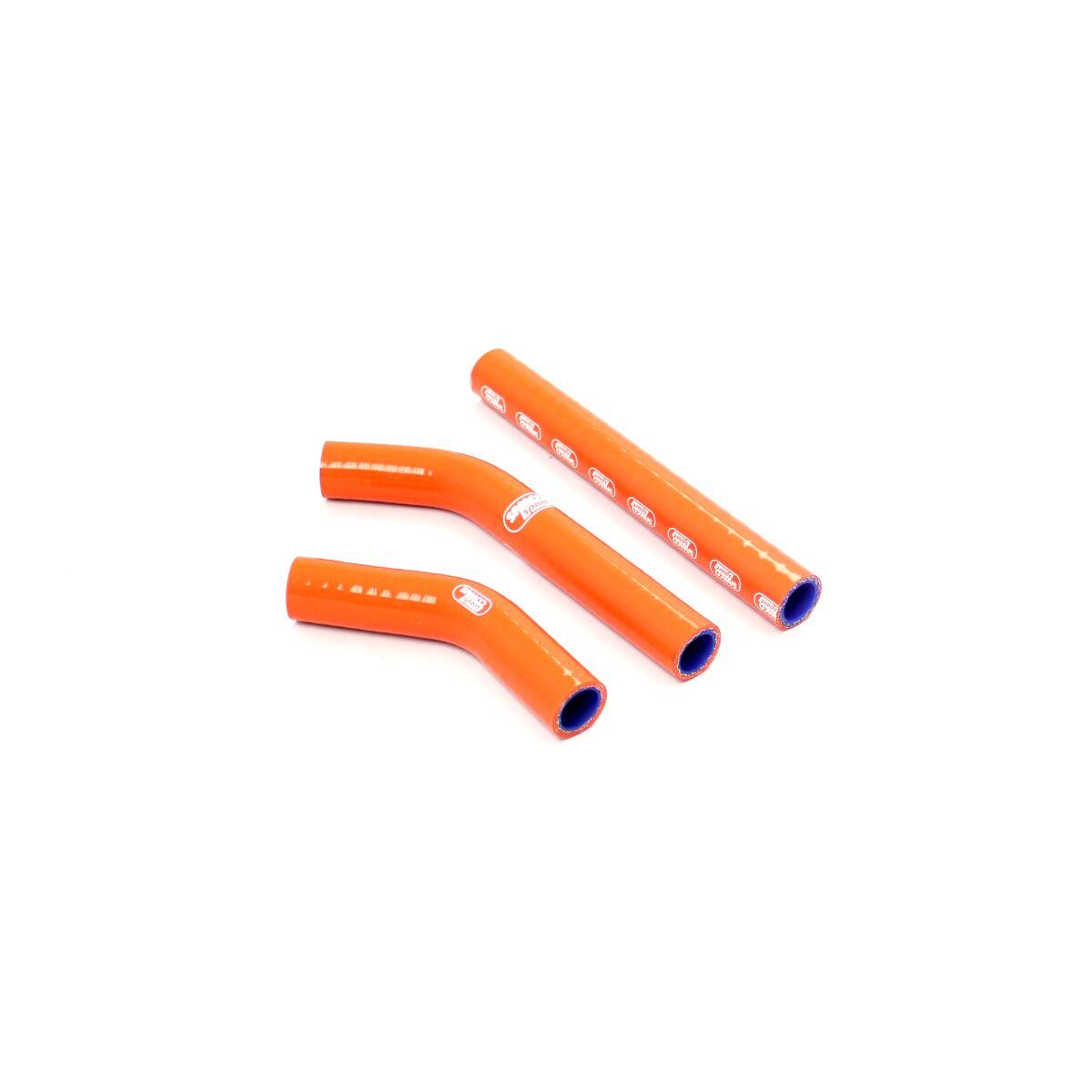 KTM-44-OR - Samco Radiator Hose Kit For KTM EXC250 2008-2011 - Orange