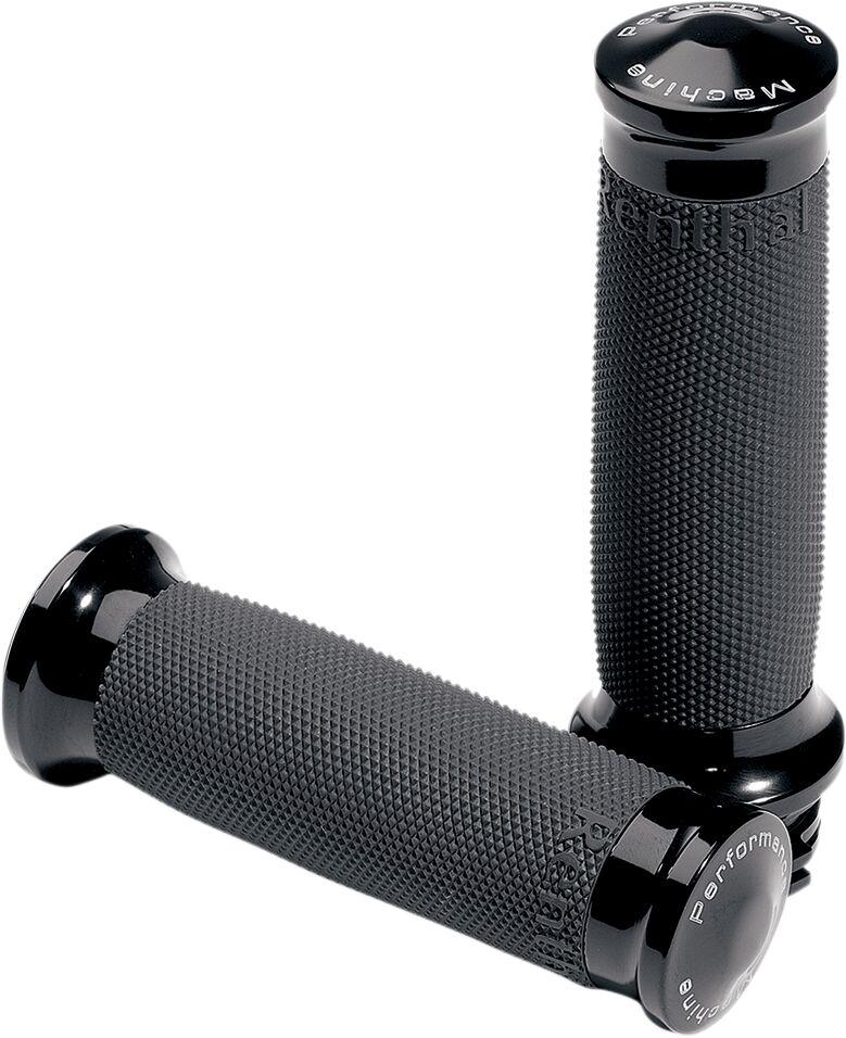 0063-2020-B - Performance Machine Contour Renthal Wrapped Grips For Harley Davidson FLDE 1750 2018-2020 - Black