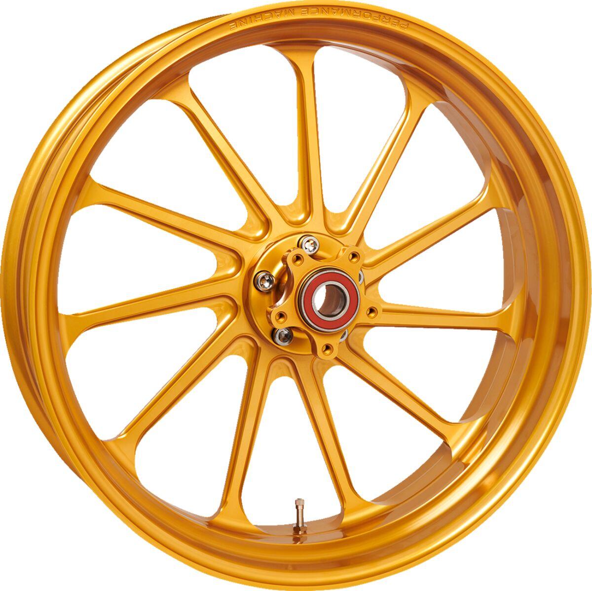 1202-7106R-ASLAJAP-G - Performance Machine Assault Wheel For Harley Davidson FLH 1868 ABS 2021 21x3.5 Front - Gloss/Gold