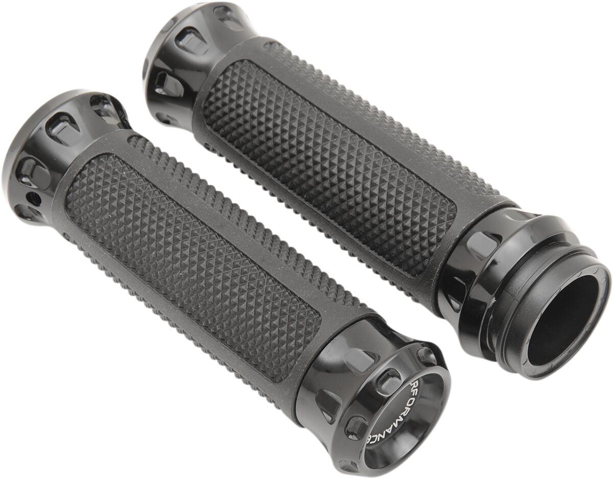 0063-2082-B - Performance Machine Overdrive Custom Grips For Harley Davidson FLDE 1750 2018-2020 - Black