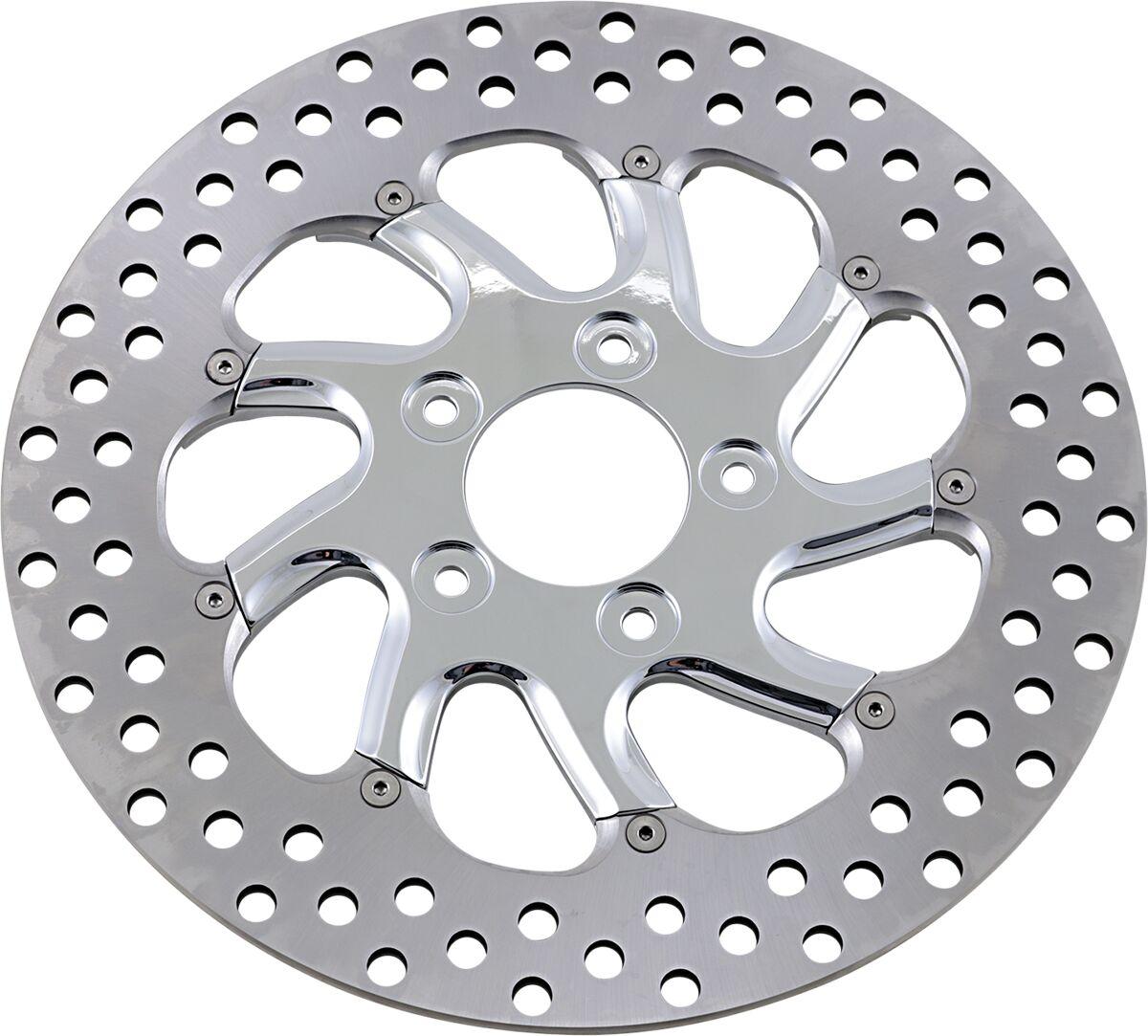 0133-1522TORRS-CH - Performance Machine Two Piece Brake Disc For Harley Davidson FLHR 1450 2000-2006 - Chrome