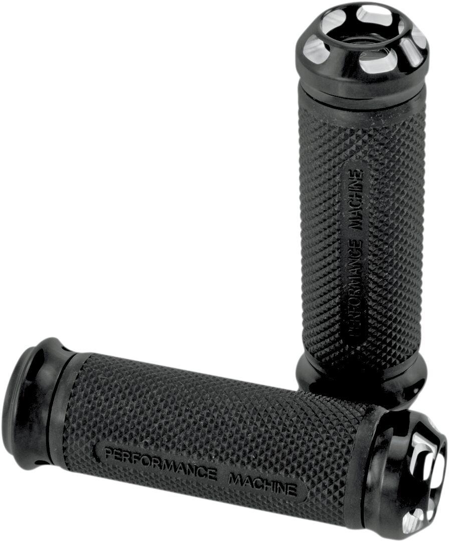 0063-2044-BM - Performance Machine Elite Apex Custom Grips For Harley Davidson FLDE 1750 2018-2020 - Black