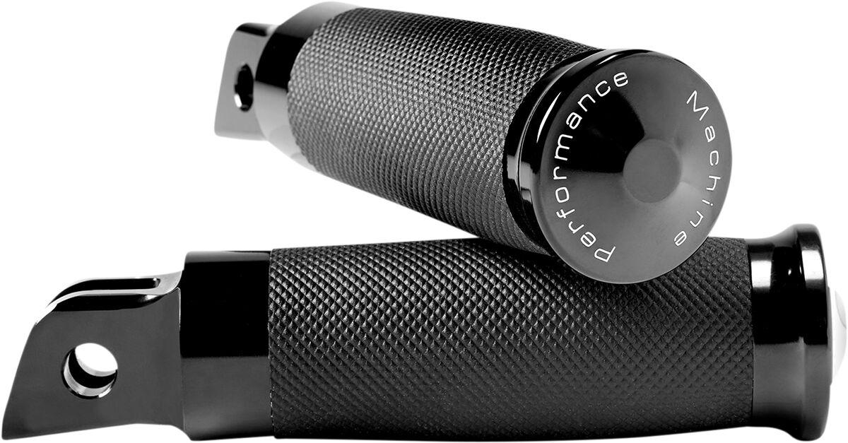 0035-1235M-B - Performance Machine Contour Footpegs For Harley Davidson FLDE 1750 2018-2020 Front - Black