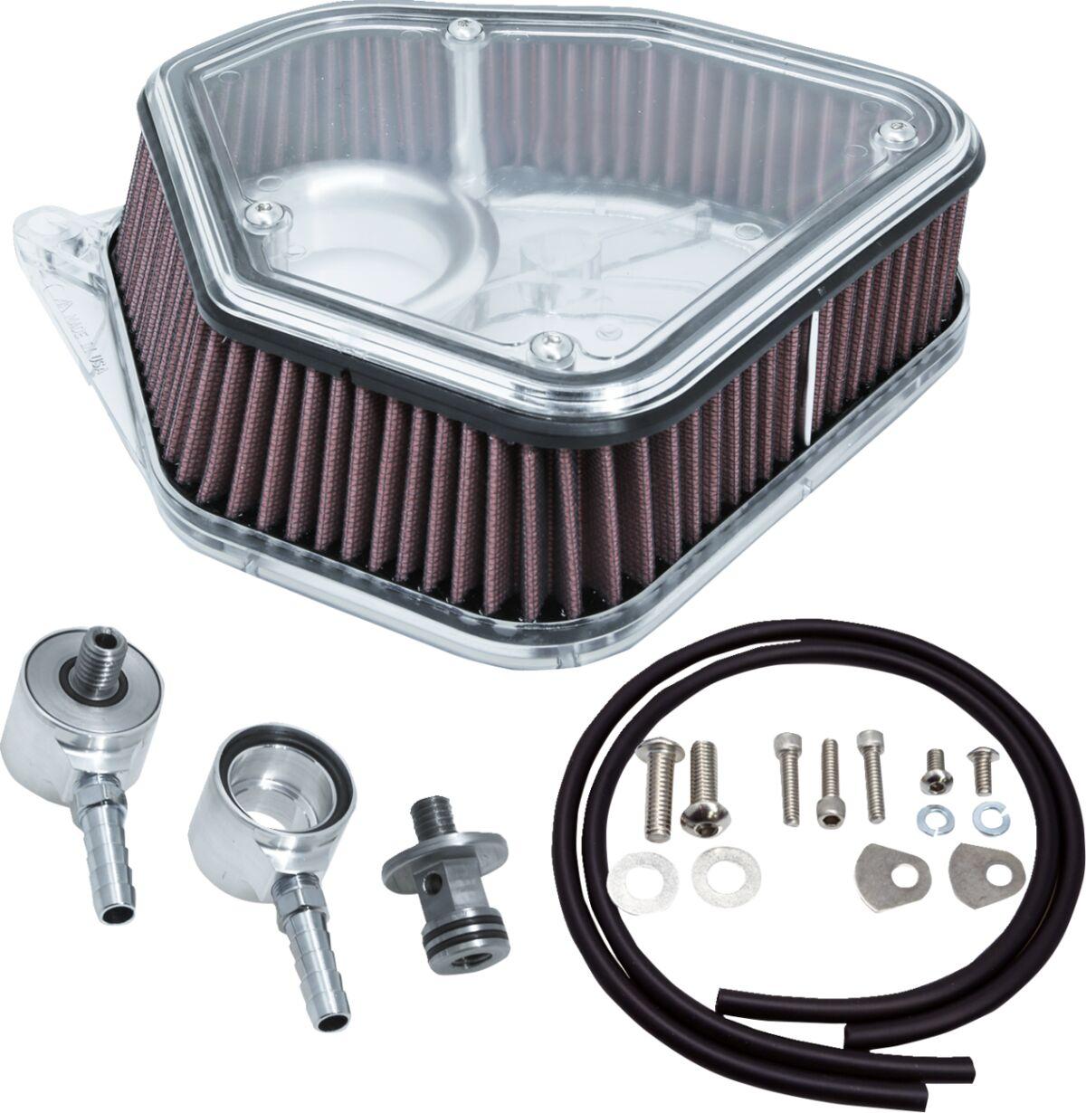 2.8M8P - Alloy Art Boom Box Air Cleaner Kit For Harley Davidson FLDE 1750 2018-2020 2.8" Height Version