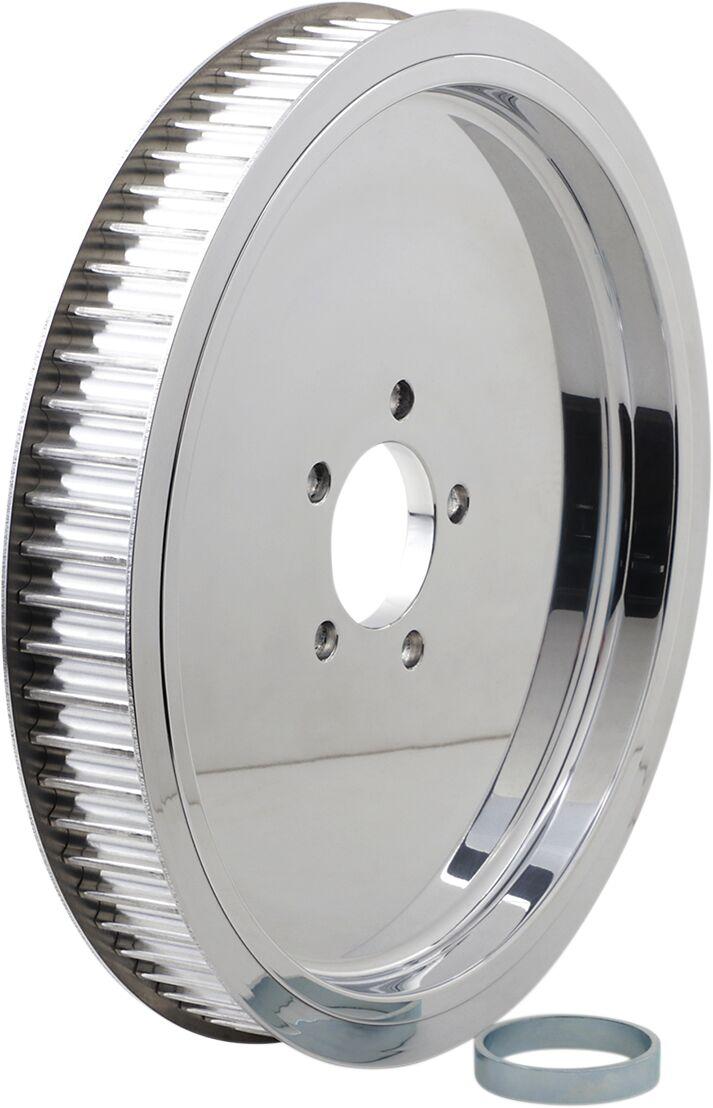 RPP-70 - Belt Drives LTD Polished 1-1/2" Solid Rear Belt Pulley For Harley Davidson FLHR 1340 1994-1998 - Chrome