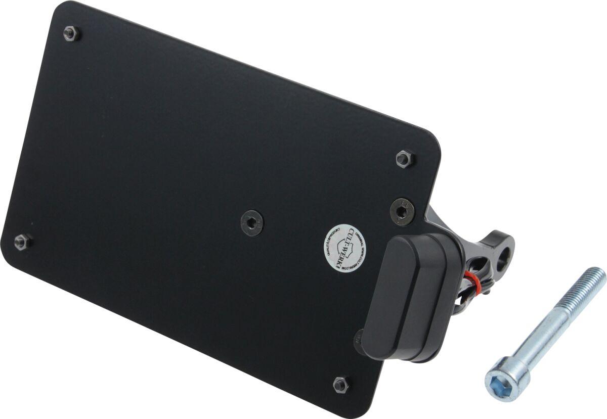 Cult Werk Black Hd-Rod012-Fr2 - License Plate For Harley Davidson Vrsca 1130 2002-2006