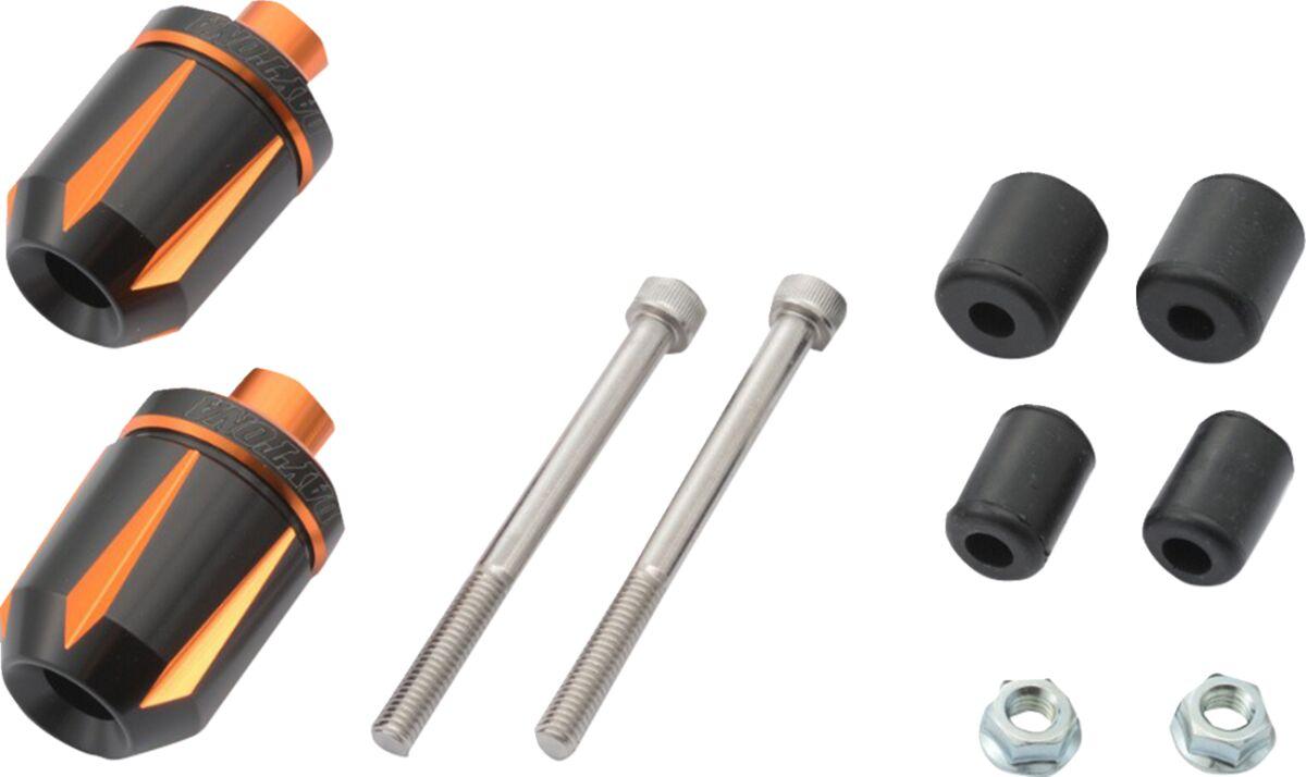 88059 - Daytona TKM-2 Handlebar Ends - Black/Orange