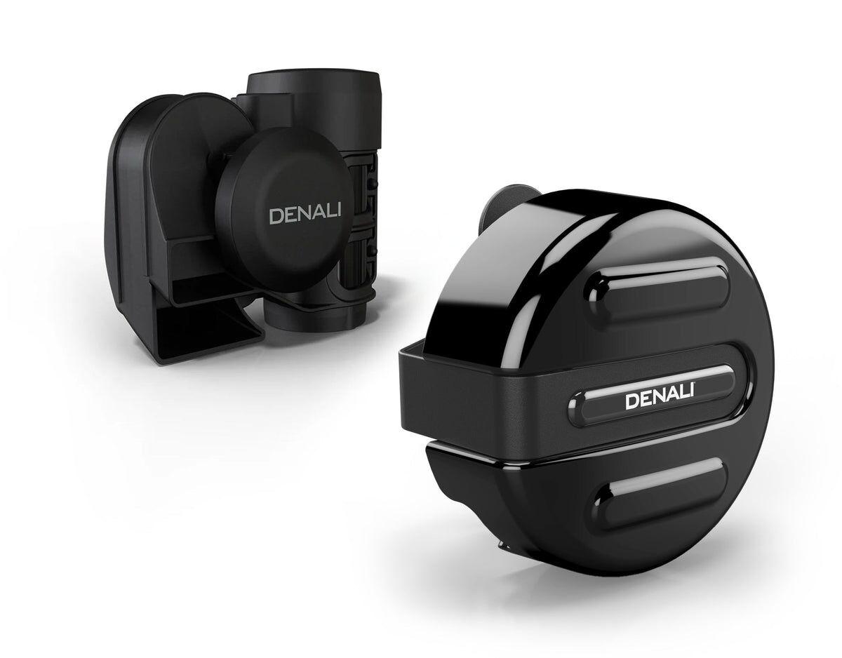 DNL.SB.VT200 - Denali SoundBomb V-Twin Dual-Tone Air Horn with Cover For Harley Davidson FLHR 1690 Road King 2014-2016 - Black