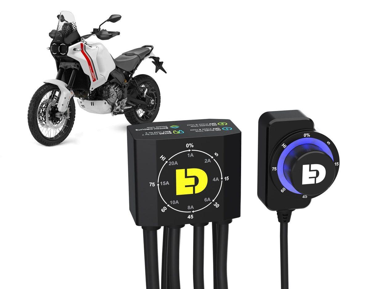 DNL.WHS.25000 - Denali Dialdim Lighting Controller For Ducati Desert X 950 2023-2024 - Black