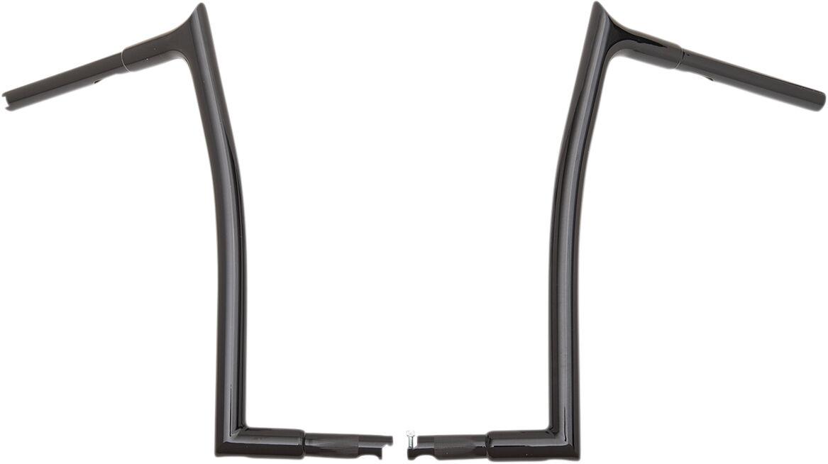 907016-B - Fat Baggers Inc. 1-1/4" EZ Install Pointed Top Handlebar For Harley Davidson FLD 1690 2012-2013 40.5 cm (16") - Black