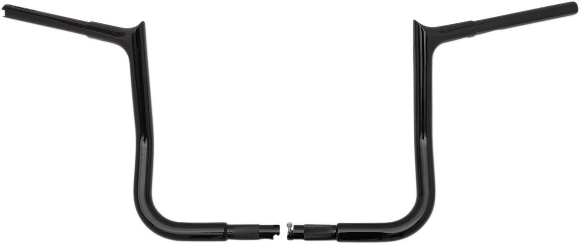 905012-B-X - Fat Baggers Inc. 1-1/4" EZ Install Pointed Top Handlebar For Harley Davidson FLH 1868 2021 30.5 cm (12") - Black