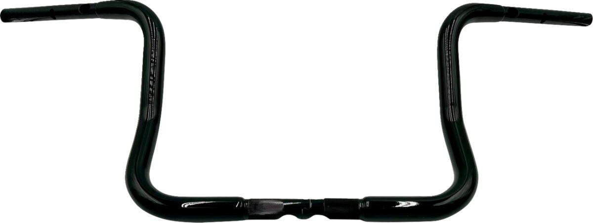 943012-B - Fat Baggers Inc. 1-1/4" EZ Install Round Top Handlebar For Harley Davidson FLHX 1923 2024-2025 30.5 cm (12") - Black