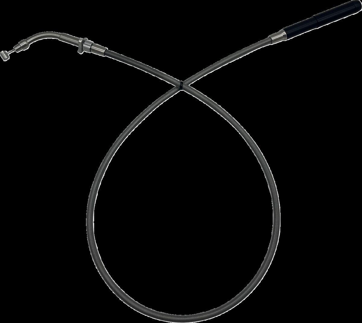 108002 - Fat Baggers Inc. EZ Install Clutch Cable For Harley Davidson FLHX 1923 2024-2025 +51 mm (2") - Black/Silver
