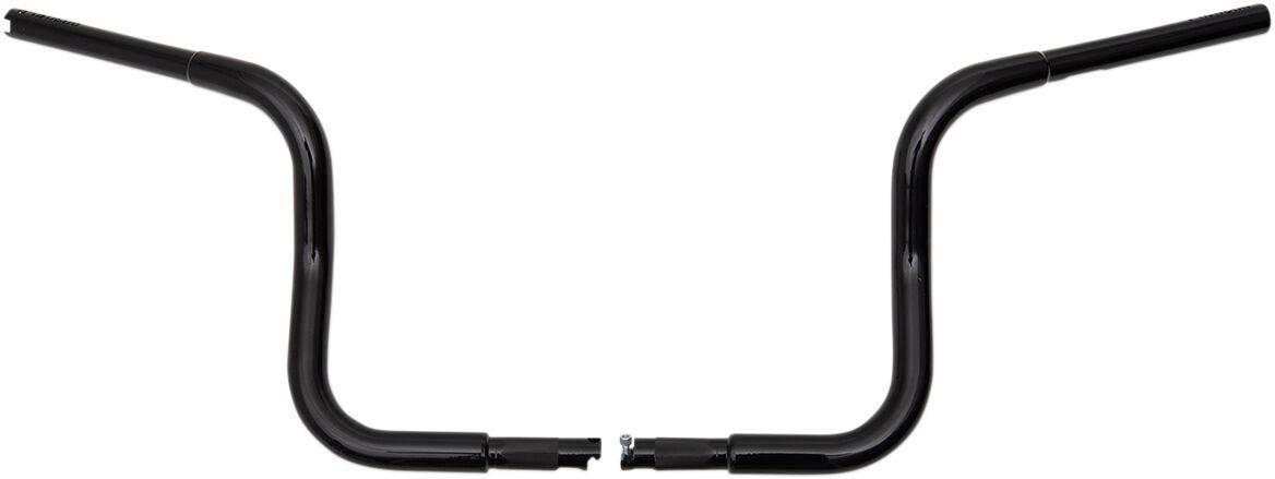 903010-B - Fat Baggers Inc. 1-1/4" EZ Install Round Top Handlebar For Harley Davidson FLH 1868 2021 25.5 cm (10") - Black