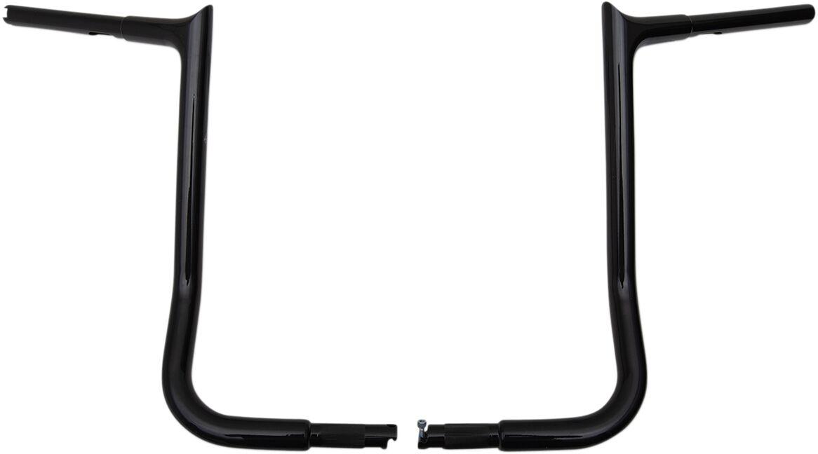 905016-B - Fat Baggers Inc. 1-1/4" EZ Install Pointed Top Handlebar For Harley Davidson FLH 1868 2021 40.5 cm (16") - Black