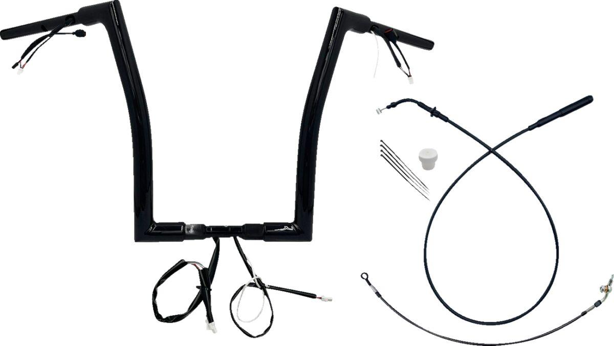 649916-B - Fat Baggers Inc. 1-1/2" EZ Install Flat Top Handlebar For Harley Davidson FLHX 1923 2024-2025 - Black