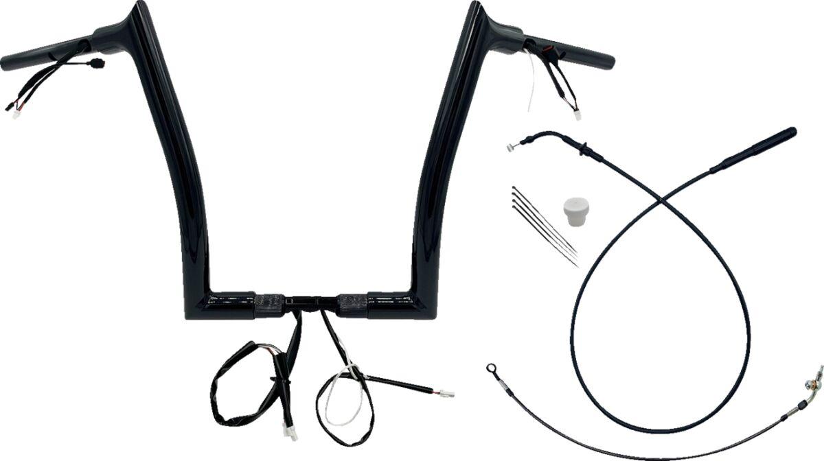 849914-B - Fat Baggers Inc. 1-1/2" EZ Install Pointed Top Handlebar For Harley Davidson FLHX 1923 2024-2025 - Black