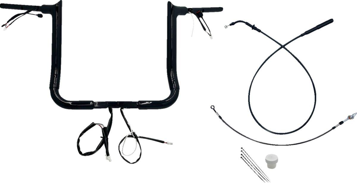 849014-B - Fat Baggers Inc. 1-1/2" EZ Install Pointed Top Handlebar For Harley Davidson FLHX 1923 2024-2025 - Black