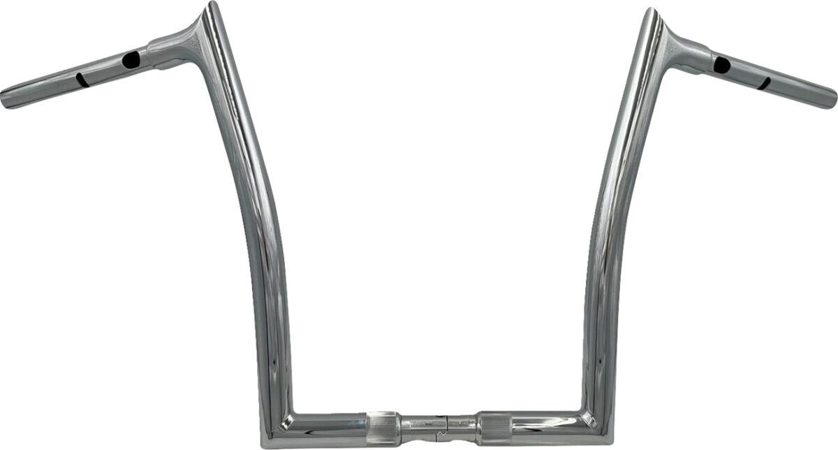 948014 - Fat Baggers Inc. 1-1/4" EZ Install Pointed Top Handlebar For Harley Davidson FLHX 1923 2024-2025 35.5 cm (14") - Chrome