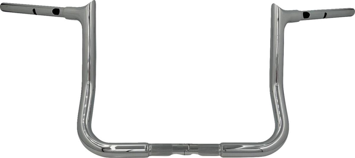 945012 - Fat Baggers Inc. 1-1/4" EZ Install Pointed Top Handlebar For Harley Davidson FLHX 1923 2024-2025 30.5 cm (12") - Chrome