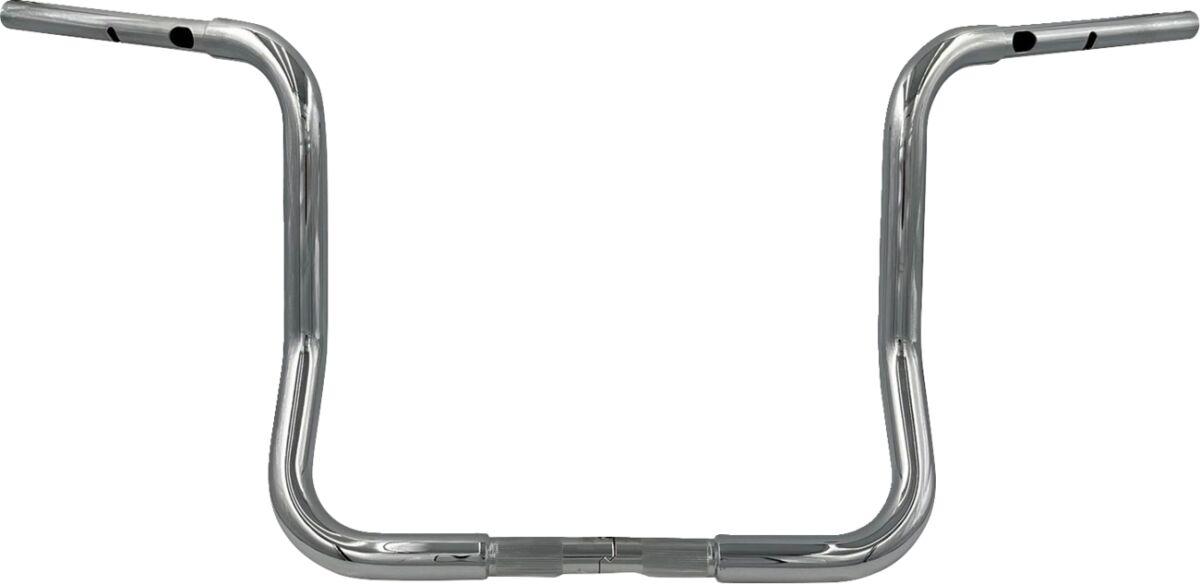943014 - Fat Baggers Inc. 1-1/4" EZ Install Round Top Handlebar For Harley Davidson FLHX 1923 2024-2025 35.5 cm (14") - Chrome