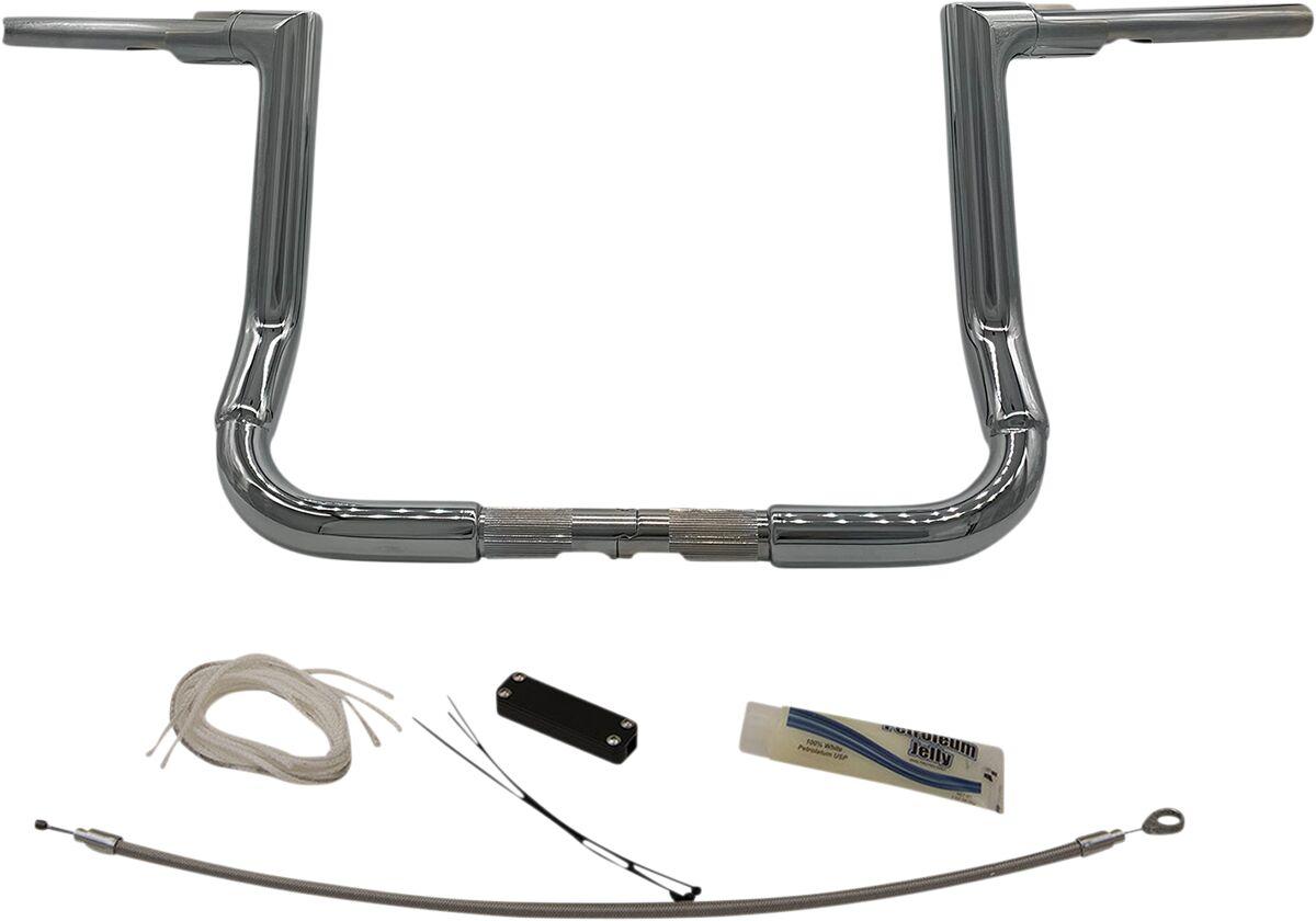 609112 - Fat Baggers Inc. 1-1/2" EZ Install Flat Top Handlebar Kit For Harley Davidson FLHT 1584 2008 - Chrome
