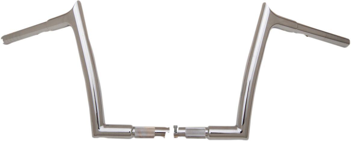 907010 - Fat Baggers Inc. 1-1/4" EZ Install Pointed Top Handlebar For Harley Davidson FLD 1690 2012-2013 25.5 cm (10") - Chrome
