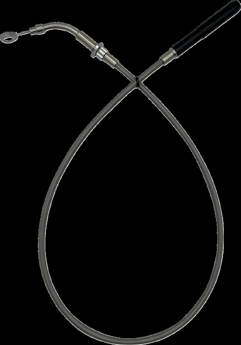 118002 - Fat Baggers Inc. EZ Install Clutch Cable For Harley Davidson FLH 1868 2021 +51 mm (2") - Black/Silver