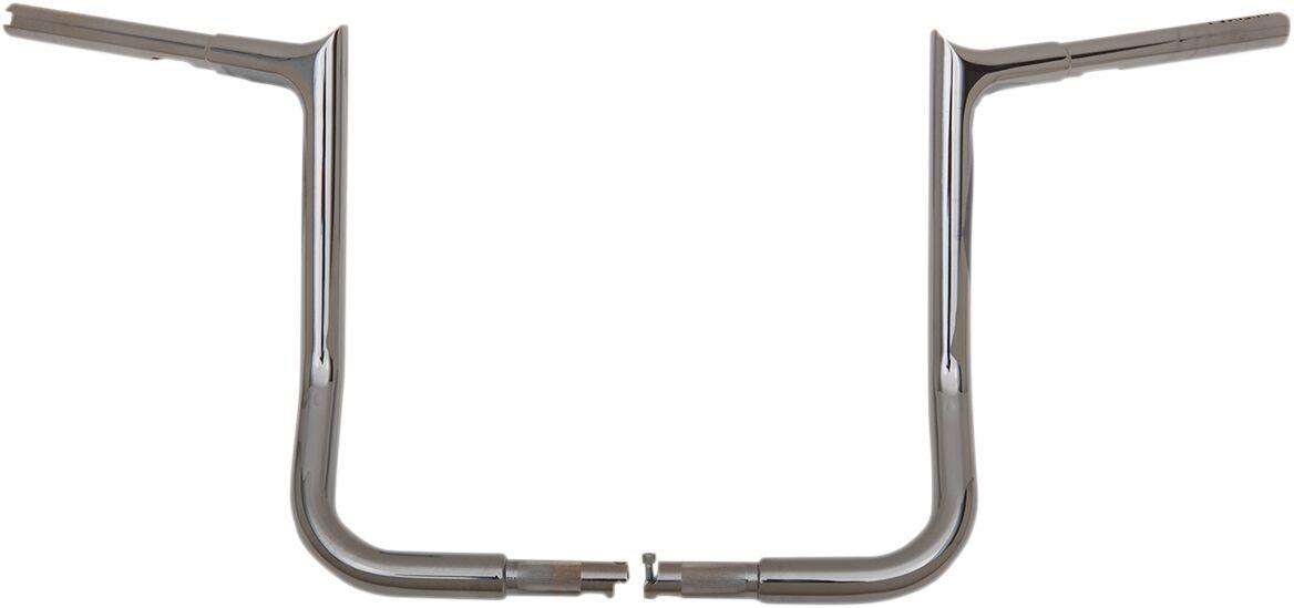 905014 - Fat Baggers Inc. 1-1/4" EZ Install Pointed Top Handlebar For Harley Davidson FLH 1868 2021 35.5 cm (14") - Chrome