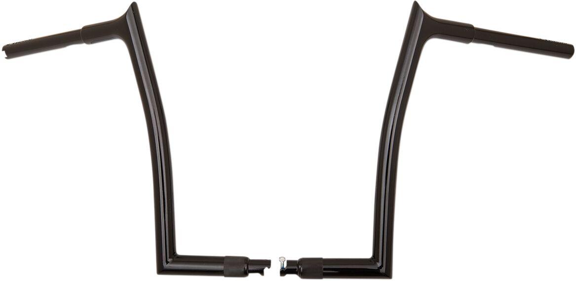 908014-B - Fat Baggers Inc. 1-1/4" EZ Install Pointed Top Handlebar For Harley Davidson FLHRXS 1750 2018 35.5 cm (14") - Black