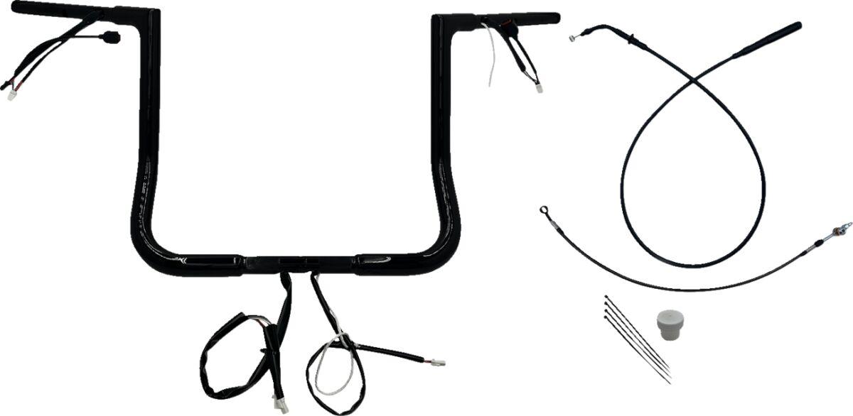 749014-B - Fat Baggers Inc. 1-1/4" EZ Install Flat Top Handlebar For Harley Davidson FLHX 1923 2024-2025 - Black